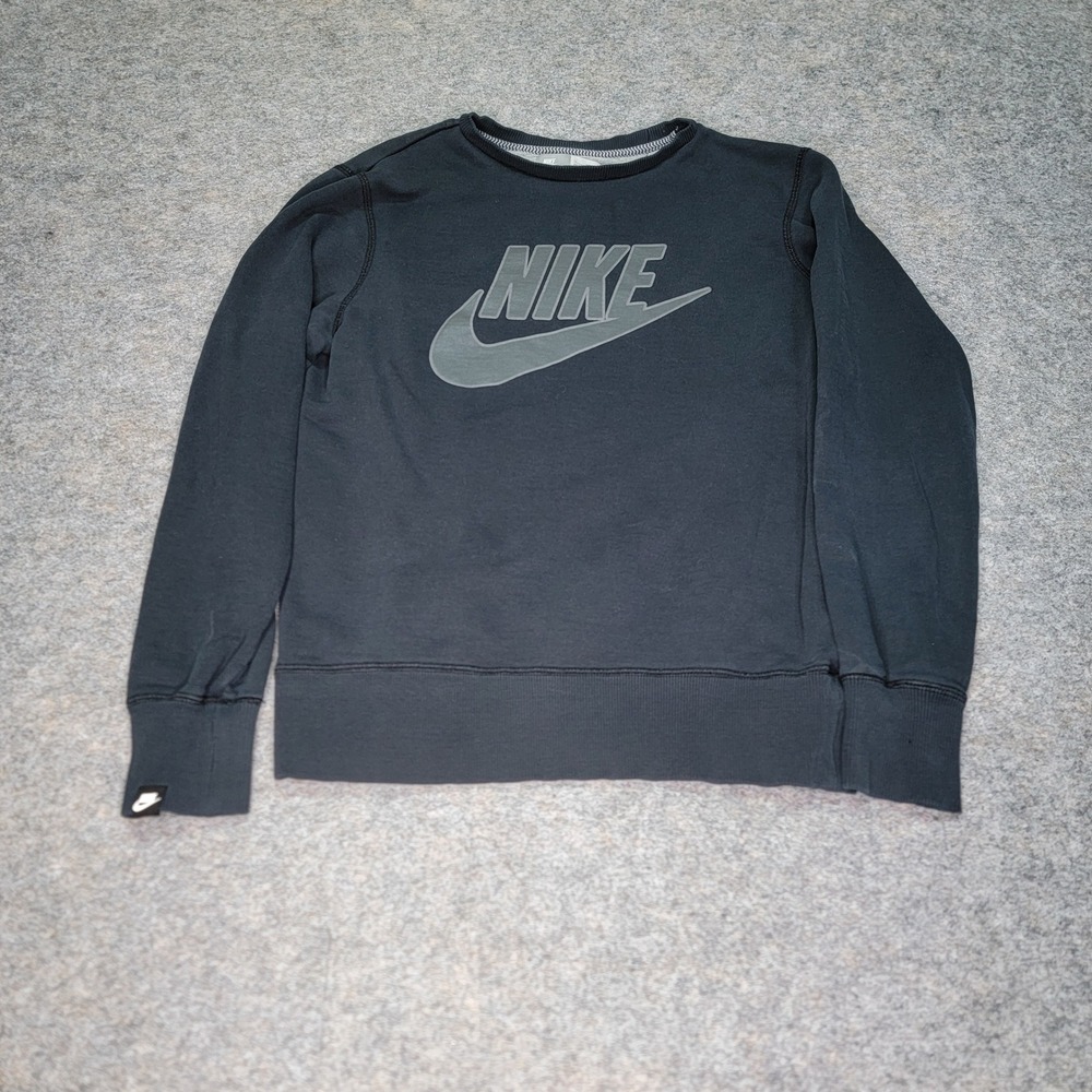 Nike Mens X Large Sweatshirt Pullover Jumper Big Logo Black‎ Sportswear - Picture 2 of 7